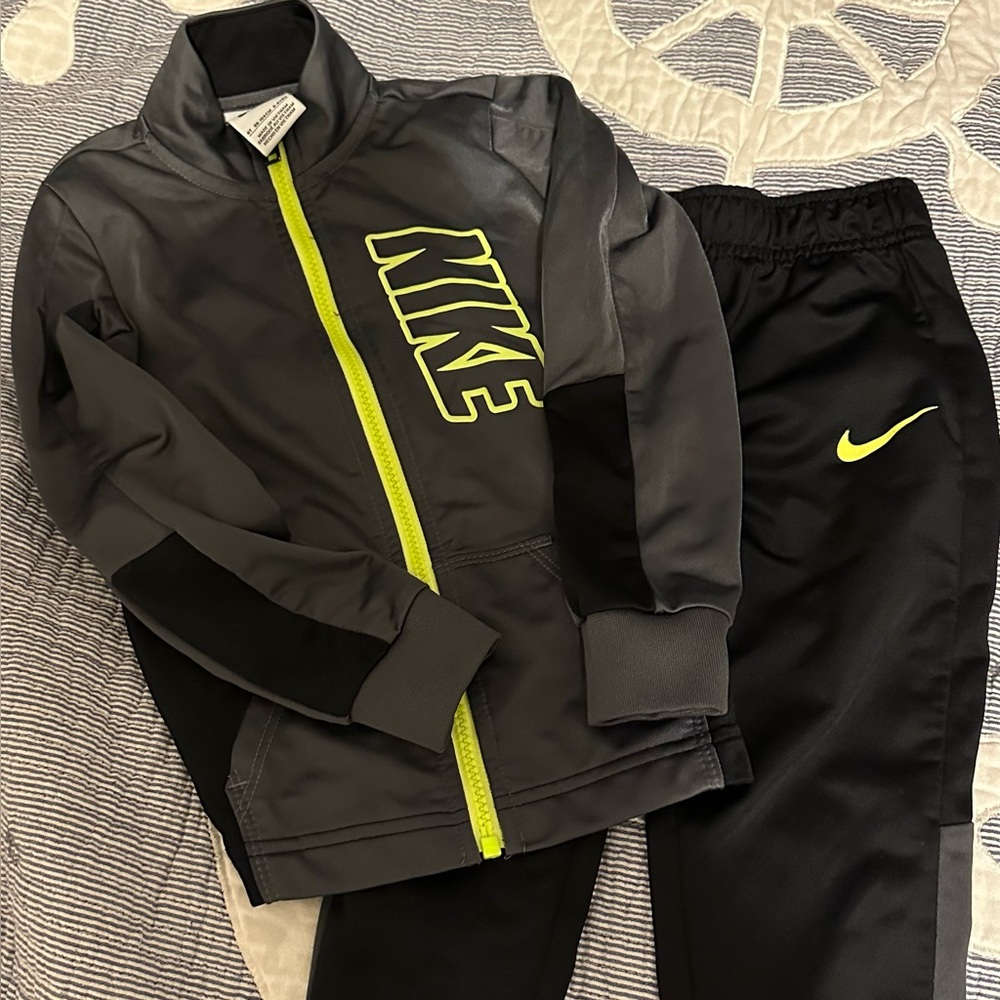 Nike Kids Gray and Black Tracksuit